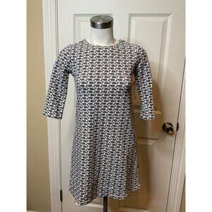 Vineyard Vines Girl’s Blue & White Whale Logo Mini Shift Dress, Size M